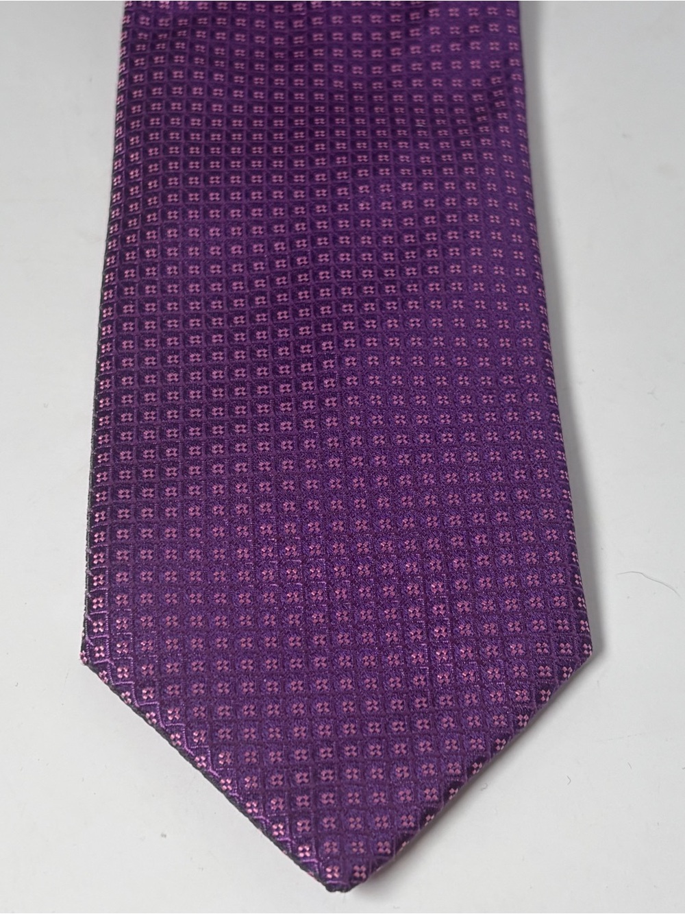 PINK Thomas Pink Menβs Silk Necktie Purple & Pink Formal Office Dressy Gala